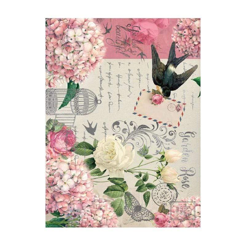 Cadence papel arroz 004 plata hortensias golondrina CADENCE CENTROARTESANO