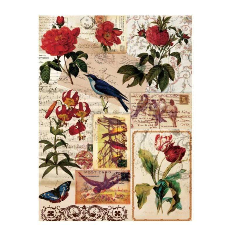 Cadence papel arroz 049 Flores y Pájaros