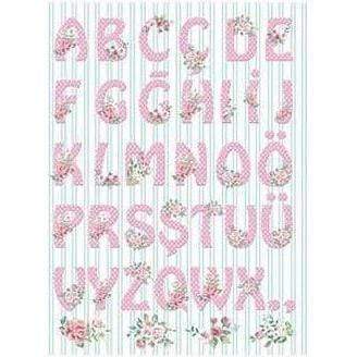 Cadence papel arroz 170 abecedario rosa CADENCE CENTROARTESANO