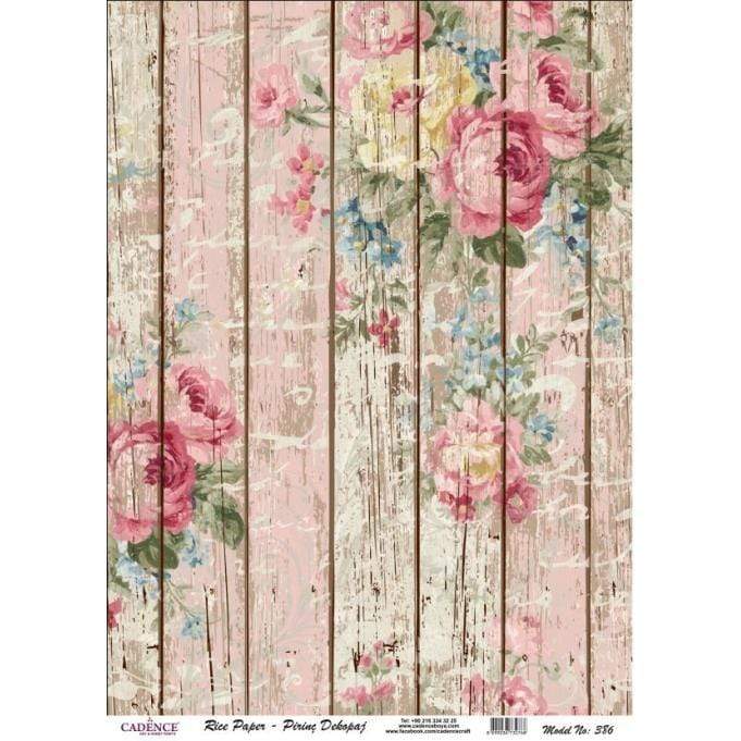 Cadence papel arroz 386 madera rosas CADENCE CENTROARTESANO