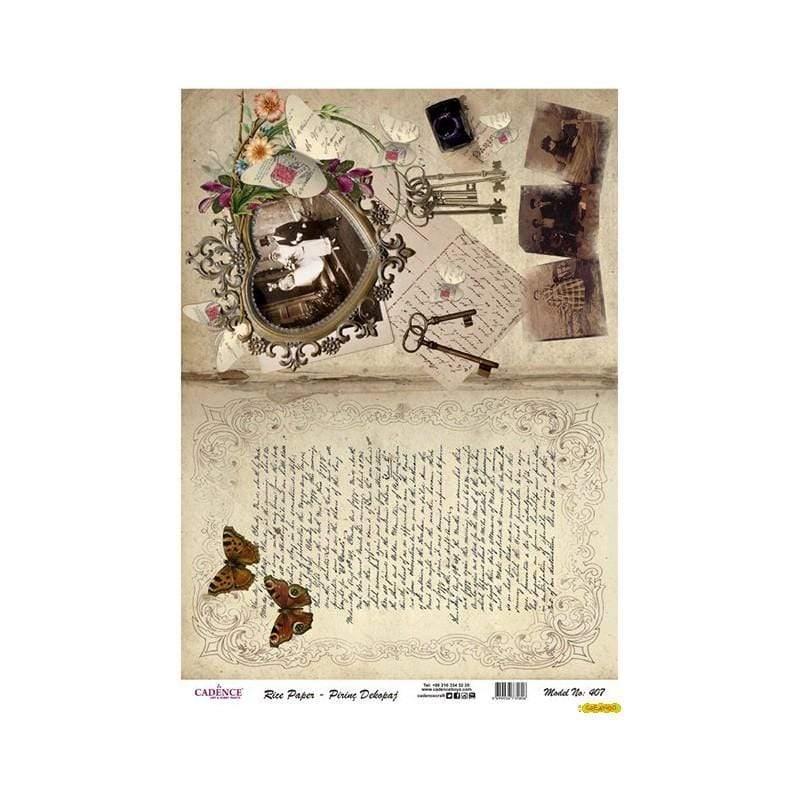 Cadence papel arroz 407 amor y llaves CADENCE CENTROARTESANO