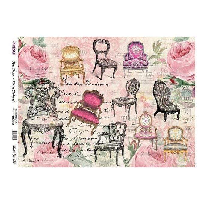 Cadence papel arroz 422 sillas antiguas CADENCE CENTROARTESANO