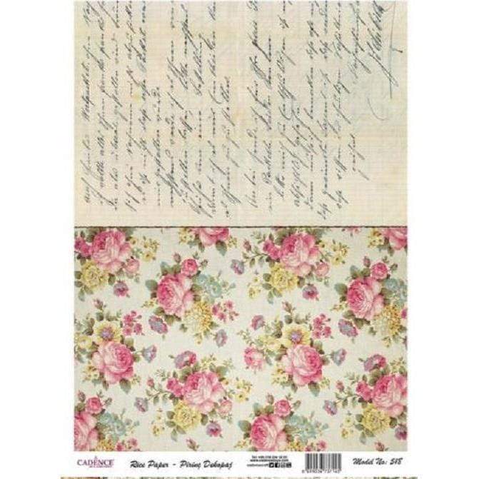 Cadence papel arroz 518 carta y flores CADENCE CENTROARTESANO