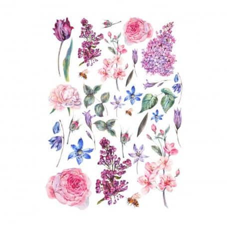 Cadence papel arroz 632 flores sueltas lilas CADENCE CENTROARTESANO