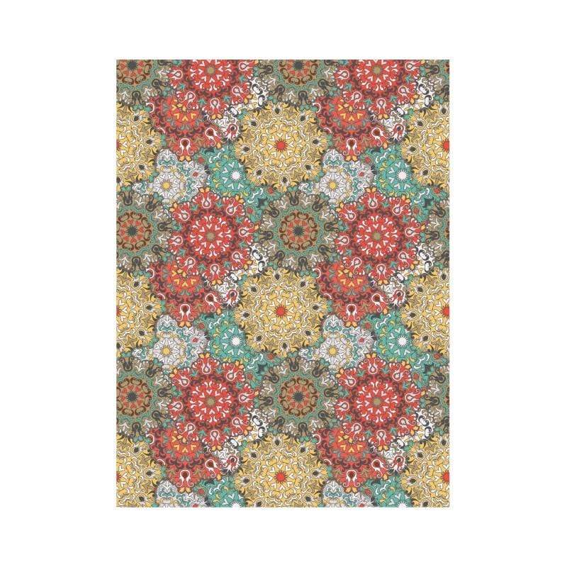 Cadence rice paper 670 Ethnic red flowers