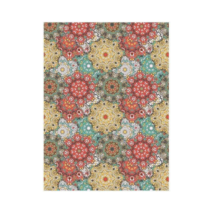 Cadence rice paper 670 Ethnic red flowers