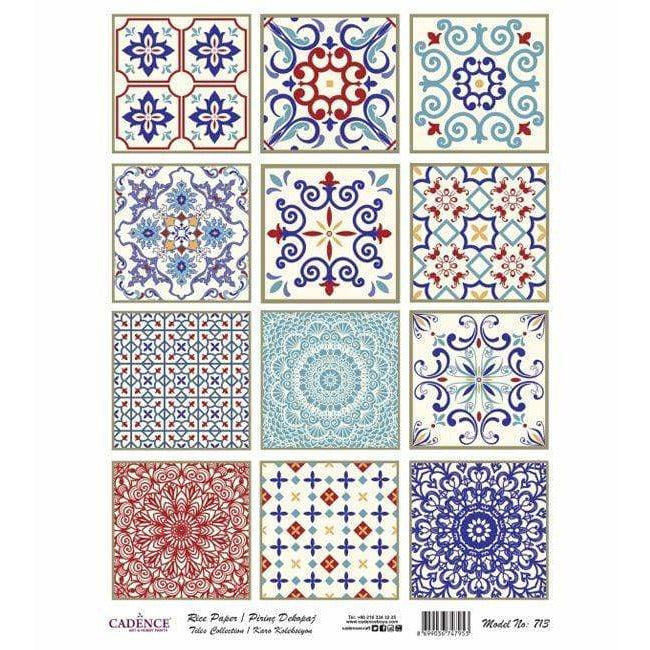 Cadence papel arroz 713 baldosas hidraulicas mixtas CADENCE CENTROARTESANO