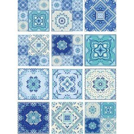 Cadence papel arroz 723 tiles baldosas azul mix CADENCE CENTROARTESANO