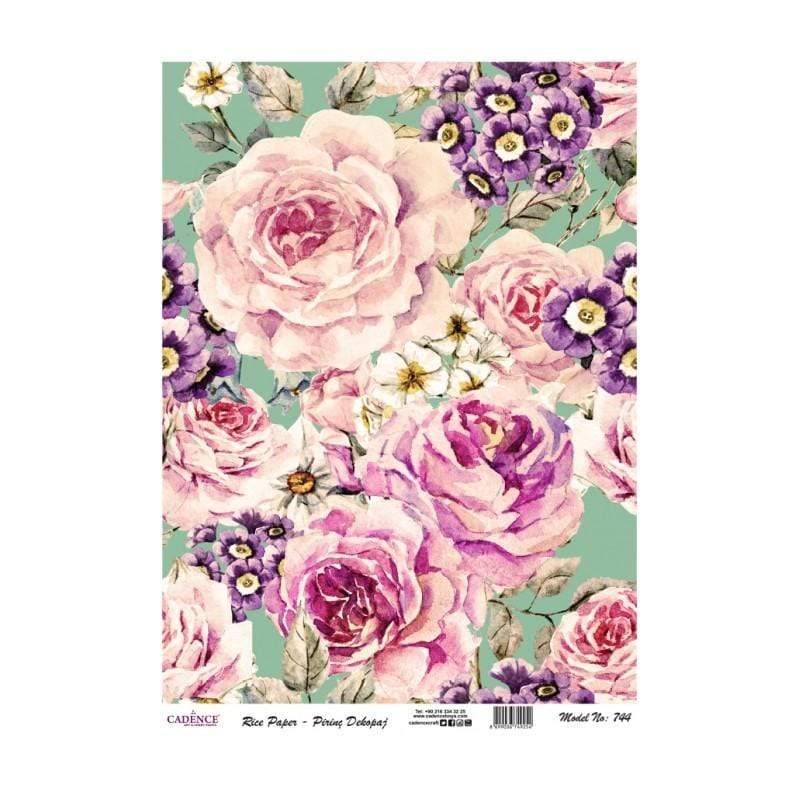 Cadence papel arroz 744 rosas rosas CADENCE CENTROARTESANO