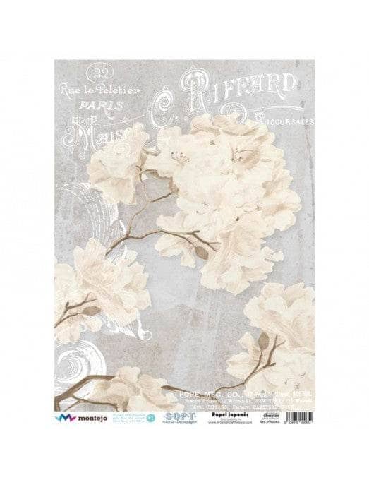 Cadence papel arroz JAPONES 0063 Flor blanca Riffard CADENCE CENTROARTESANO