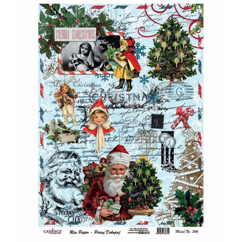 Cadence papel arroz mod. 246 Papa Noel Navidad CADENCE CENTROARTESANO