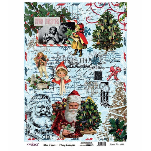 Cadence papel arroz mod. 246 Papa Noel Navidad CADENCE CENTROARTESANO