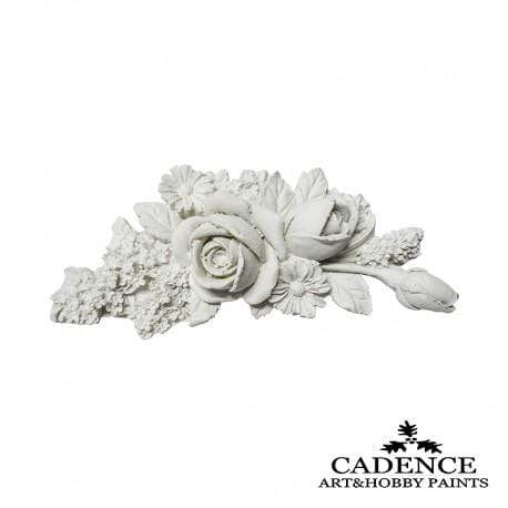 Cadence white resin silhouette Bouquet of roses