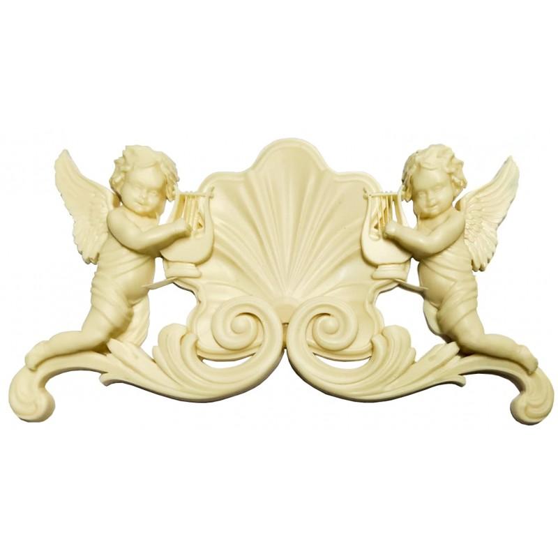 Cadence silueta resina BRO217 13x7.5.5 mini angelitos con lira CADENCE CENTROARTESANO