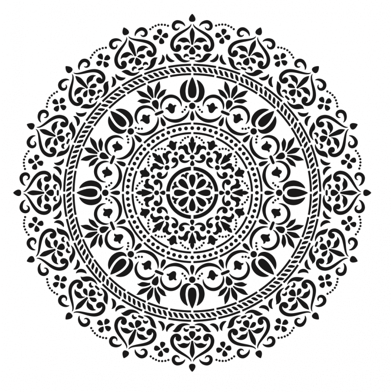 Cadence stencil Home Decor 45x45 HD109 Mandala CADENCE CENTROARTESANO