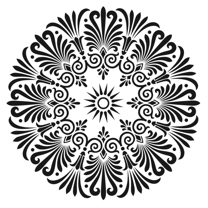 Cadence stencil Home Decor 45x45 HD114 Mandala CADENCE CENTROARTESANO