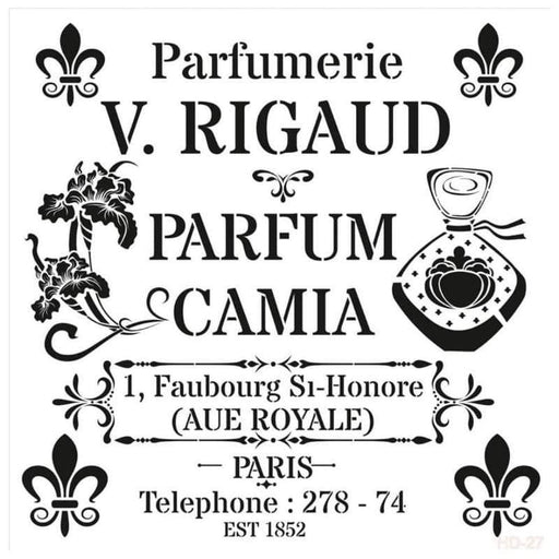 Cadence stencil Home Decor Midi 25x25 HDM027 Parfum camia CADENCE CENTROARTESANO