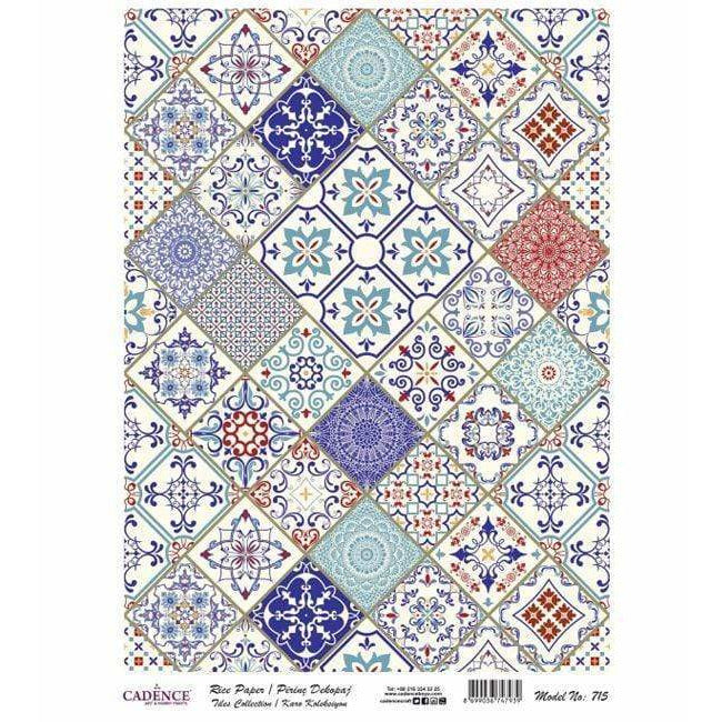 Copia de Cadence papel arroz 715 baldosas hidraulicas pequeñas CADENCE CENTROARTESANO