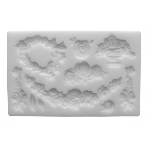 Molde de silicona CADENCE sa93 Adornos rosas CADENCE CENTROARTESANO