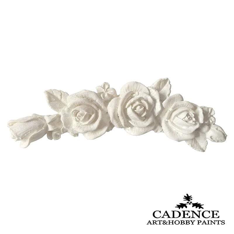 Cadence silueta Resina  blanca mini  rosas