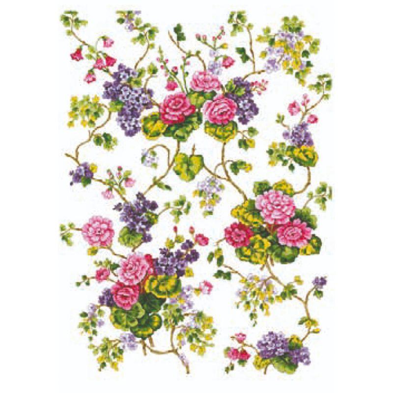 Calambour papel arroz 35x50 Dgr032 flores CALAMBOUR CENTROARTESANO
