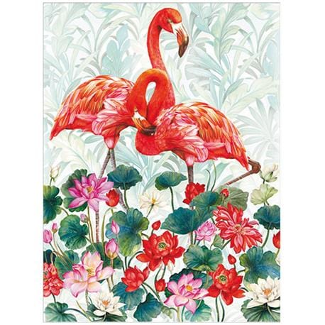 Calambour papel arroz 35x50 TCR98 Flamencos flor de loto CALAMBOUR CENTROARTESANO