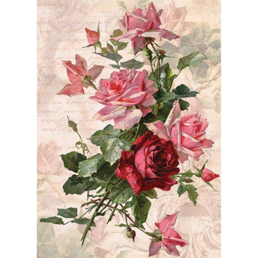 Calambour papel arroz DGR176 Ramo de rosas CALAMBOUR CENTROARTESANO
