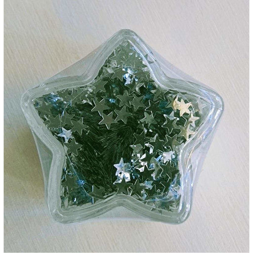 Purpurina  de estrellas metalicas de 4mm CAMPUS Oferta plata CENTROARTESANO