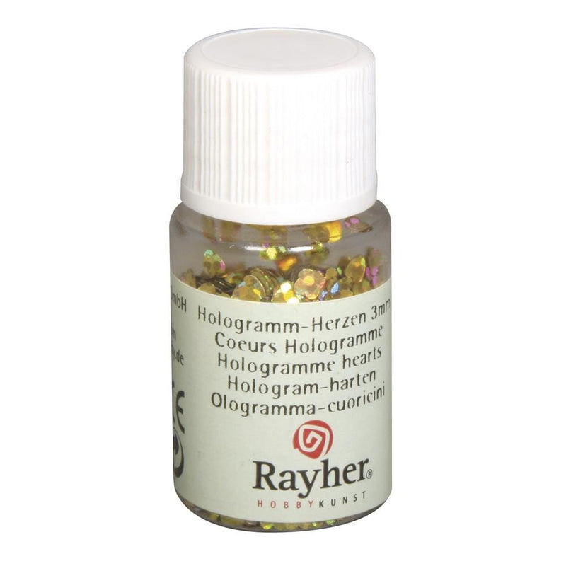 Purpurina  de corazones  metalicas de 3x3mm 10g. CAMPUS Oferta CENTROARTESANO