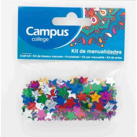 Purpurina  de estrellas metalicas de 11x11mm 14g. CAMPUS Oferta CENTROARTESANO