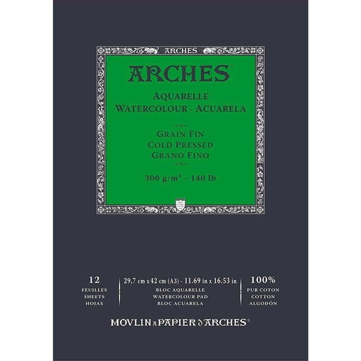 Bloc de acuarela Arches A1795094 algodon 300g 29,7x42 12hj CANSON CENTROARTESANO