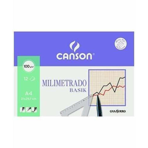 canson mini pack papel milimetrado basik 100gr A4 CANSON CENTROARTESANO