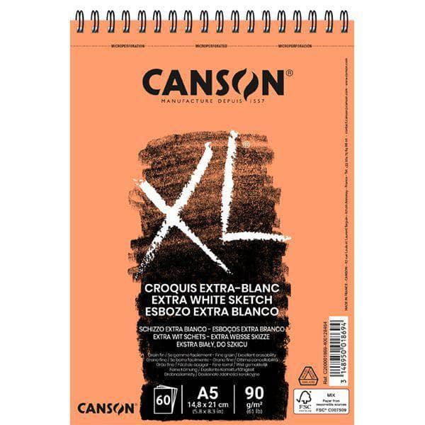 Canson XL Extra Blanc Croquis Sketch Esbozo A5 CANSON CENTROARTESANO