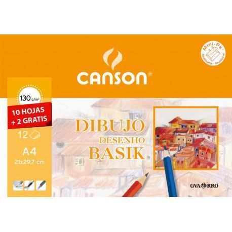 Canson block engomado dibujo basik A4+ recuadrado 20hj 130g CANSON Oferta CENTROARTESANO