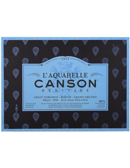 Canson block Heritage acuarela GGrueso 300g 23x31cm CANSON Oferta CENTROARTESANO