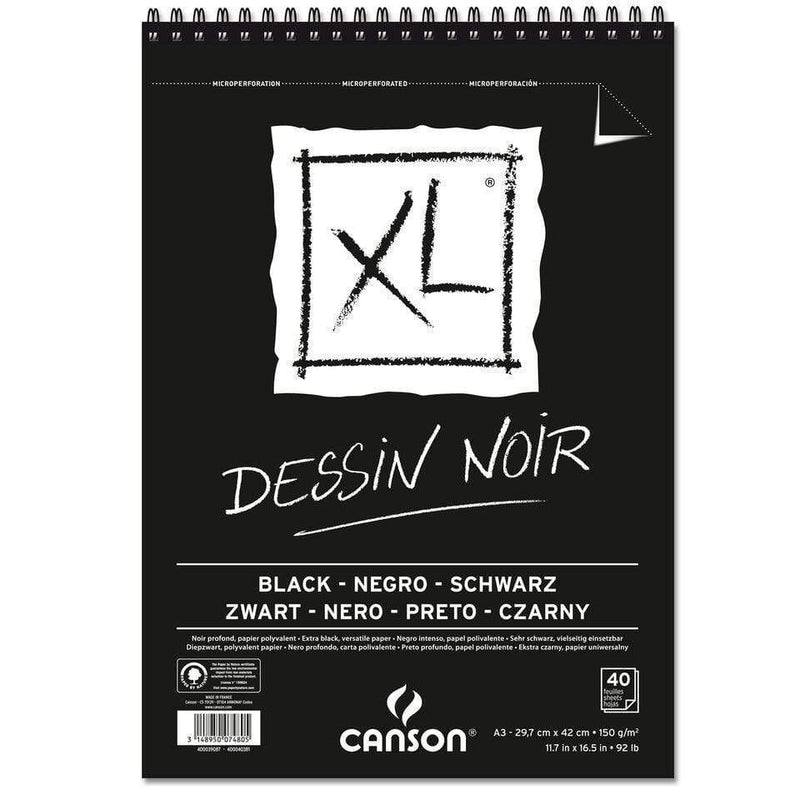 Canson block XL dessin noir A3 150gr CANSON Oferta CENTROARTESANO