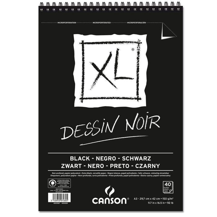 Canson block XL dessin noir A3 150gr CANSON Oferta CENTROARTESANO