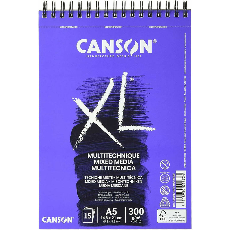 Canson block XL mix media 300g A5 200001872 CANSON Oferta CENTROARTESANO