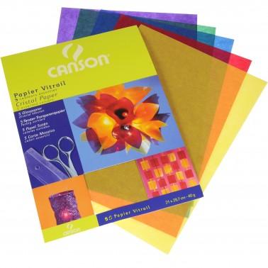 Papel traslucido imitación a vidrieras Canson 21x29,7cm CANSON CENTROARTESANO