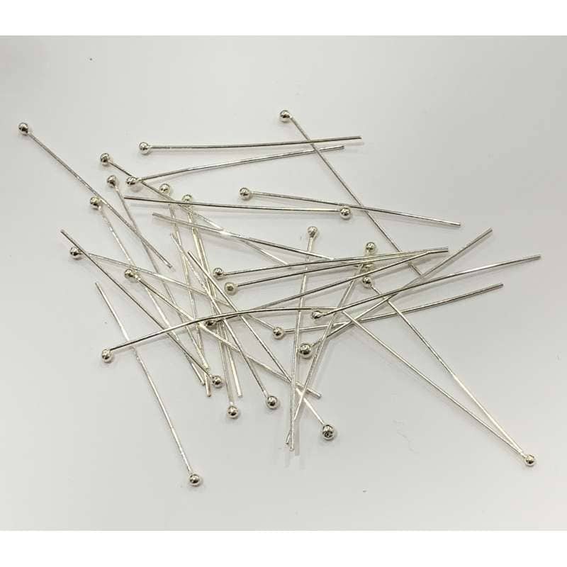 Alfiler plata ley cabeza redonda 45mm 10ud CENTROARTESANO CENTROARTESANO