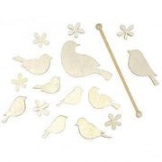 Juego de mobiles de pájaros y flores, 87004000 Centroartesano CENTROARTESANO