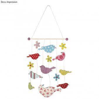 Juego de mobiles de pájaros y flores, 87004000 Centroartesano CENTROARTESANO