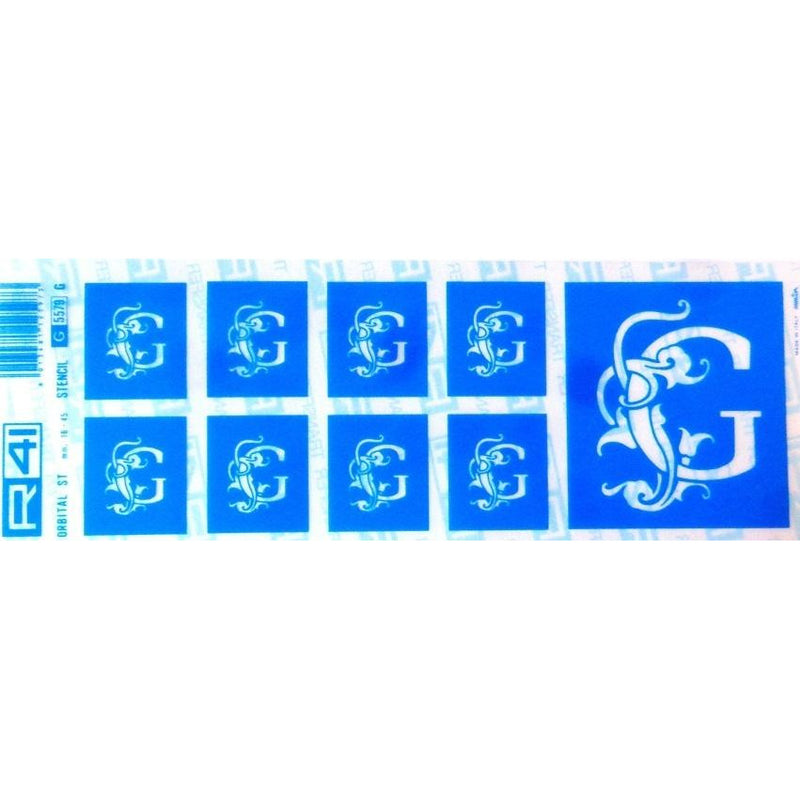 Plantillas transferibles para acido 9x25cm letras CENTROARTESANO Letra G CENTROARTESANO