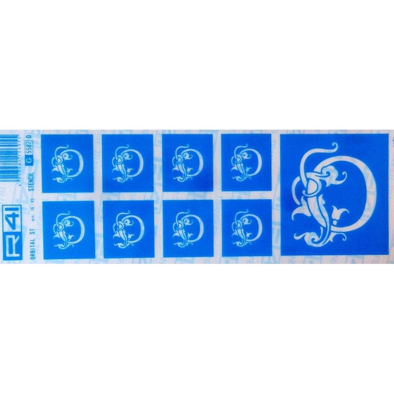 Plantillas transferibles para acido 9x25cm letras CENTROARTESANO Letra Q CENTROARTESANO