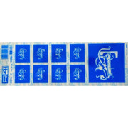 Plantillas transferibles para acido 9x25cm letras CENTROARTESANO Letra T CENTROARTESANO