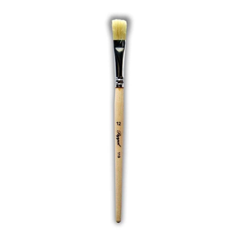 Oil brush bristle short flat handle series 119 nº24