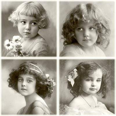 Servilletas Vintage 4 niñas CENTROARTESANO CENTROARTESANO
