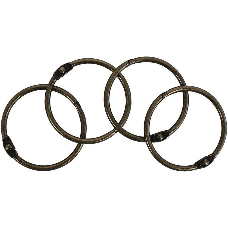 Set of 4 metal binding rings Artis Decor 35mm Bronze