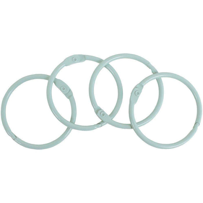 Set of 4 metal binding rings Artis Decor 44mm Light Blue