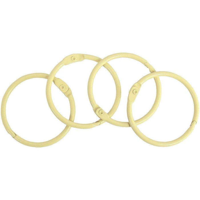 Lot de 4 anneaux de reliure métal Artis Decor 44mm beige